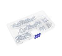 KAILIKETIY 80Pcs Carbon Steel Galvanized Question Mark Screw Ceiling Hooks Assortment Kit for Home and Office Hanging, Heavy Duty Eyebolt and Cup Hooks Set