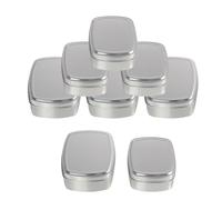 KAILIKETIY 8Pcs Aluminum Cosmetic Boxes with Lids Square Refillable Soap Containers in Two Portable Storage Cans for Handmade Soap Travel-Friendly Leak-Resistant Aluminum Cases