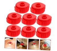 KAILIKETIY 8pcs Professional Red Cymbal Quick Release Nuts for Drum Kit Easy Install and Removal Compact Lightweight Fixing Caps for Fast Cymbal Assembly and Replacement
