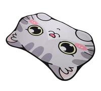 KAILIKETIY Absorbent Cat Feeding Mat with Quick Dry Polyester Fiber, Lovely Cartoon Cat Design Protects Cat's Paws, for Indoor and Outdoor Use, Washable Pet Food and Water Bowl Placemat