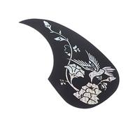 KAILIKETIY Acoustic Guitar Plastic Pickguard Hummingbird Water-drop Shape Silver Guitar Pickguard Anti-scratching Plate Supplies