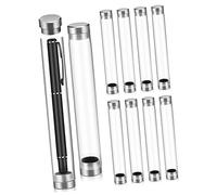 KAILIKETIY Acrylic Pen Display Case Cylinder Tube Holder 10pcs Single Pen Storage Containers for School Office Exam Pencil Organization