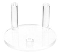 KAILIKETIY Acrylic Three-peg Jewelry Display Stand for Crystals and Gemstones, Acrylic Display Easel with Stable Base for Displaying Collectibles in Shop or Museum