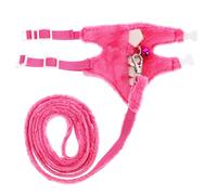 KAILIKETIY Adjustable Ferret Leash with Soft Short Plush and Non-woven Fabrics, Comfortable Anti-escaping Pet Vest Harness for Outdoor Walking and Training