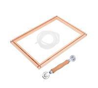 KAILIKETIY Adjustable Khaki Synthetic Material Embroidery Frame Stand for Cross Stitch with Hand Fatigue Relief, Multifunctional Wooden Needlework Tool for DIY Sewing Projects