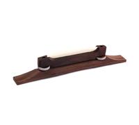 KAILIKETIY Arch Top Guitar Bridge for Jazz, Height Adjustable, Polished, Metal and Wood Bridge Saddle with Bone Saddle