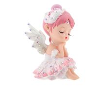 KAILIKETIY Ballet Dancer Figurine Car Ornament Pink Angel Statue Dashboard Decoration Ballet Lovers Statue Girls Ballerina Decor Car Interior Accessories