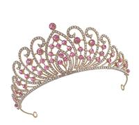 KAILIKETIY Baroque Style Diamond Bridal Tiara Wedding Headpiece Rhinestone Crown for Banquets and Proms Hair Accessories for Women Bride Headdress