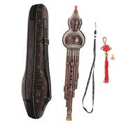 KAILIKETIY Beginner Three-tone Cucurbit Flute Hulusi Copper Plated b Flat Key Traditional Chinese Gourd Instrument with Carrying Case for Music Learning and Performance Random Color