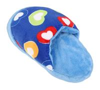 KAILIKETIY Bite-resistant Squeaky Dog Chew Interactive Plush Slipper for Puppy Training and Fun Soft Material for Safe Teeth Cleaning and Destructive Behavior Control Blue Heart Design