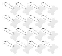 KAILIKETIY Blank Aluminum Alloy Sublimation Bone Shape Dog Tags 20pcs Double Sided Can Be Engraved Pet Name Tags Holiday Costume for Dogs Cats Small Animals Suitable for Pet Collar and