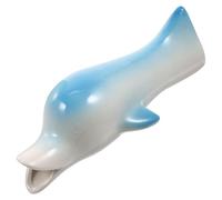 KAILIKETIY Ceramic Dolphin Vase for Flower Arrangement with Elegant Gradient Blue Colour, Decorative Purifying House Ornament Suitable for Banquet and Home Décor