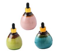 KAILIKETIY Ceramic Essential Oil Sub Bottles 3pcs 95ml Leak-proof Dropper Bottles for Aromatherapy and Skincare Sealed Opaque Design, Convenient Refillable Perfume and Oil Dispensing Set