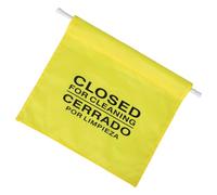 KAILIKETIY Closed for Cleaning Sign Bathroom Door Barrier Sign Yellow Plastic Cloth High Visibility Effortless Installation and Removal for Commercial Workplace Safety