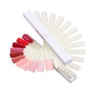 KAILIKETIY Color Rotating Nail Color Cards Display Stand for Salon and Personal Use Lightweight Nail Polish Practice Board with Spiral Fan-shaped Design for Selection and Manicure