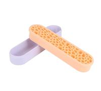 KAILIKETIY Creative Silicone Makeup Brush Holder Organizer Rack Scratch-resistant Cosmetic Brush Drying Stand Portable Yellow Storage Shelf for Family Travel Camping