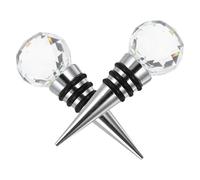 KAILIKETIY Crystal Wine Bottle Stoppers 2pcs Sealed Bottle Plugs Easy Installation for Red Wine Storage at Weddings and Parties