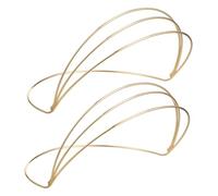 KAILIKETIY DIY Crown Charm Headband Accessory 2Pcs Iron Multipurpose Easy to Put on Elegant Unique Headdress Supply for Banquet Cosplay Party Women Girls