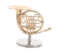 KAILIKETIY Dollhouse Accessory Mini French Horn Toy Realistic Miniature Instrument for Collectors
