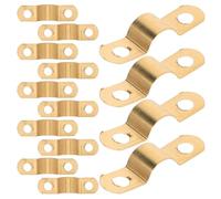 KAILIKETIY Double Screw Pipe Clamp Copper 70pcs U Bracket 6-8mm Two-Hole Strap for Refrigeration Line Mounting and Repair