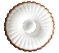 KAILIKETIY Dumpling Plate for Serving Sushi Bars Japanese Restaurant, Japanese Style Ceramic Round Heat-Resistant Design Easy to Clean Surface Including Dipping Saucer