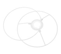 KAILIKETIY E27 20Cm Metal Lampshade Frame Ring Set 2Pcs DIY Lamp Shade Holder Vintage Light Cage Guard for Table and Floor Lamps