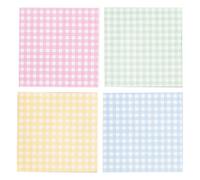 KAILIKETIY Easy to Carry Sturdy Paper Notepads Portable Adhesive Notes 4 Books of Assorted Color Grid Pattern Memo Pads with 60 Sheets Each for Writing and Drawings