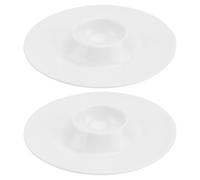 KAILIKETIY Egg and Cups Protect Holders Breakfast Ceramic 2pcs White from Heat Easy to Clean Simple Style for Hands Household Kitchen Dining