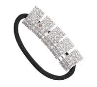 KAILIKETIY Elastic Hair Band for Women Girls Spiral Hair Ties Rhinestones Stretchy Ponytail Holders for Wedding Birthday Christmas Parties