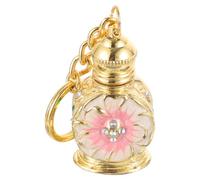 KAILIKETIY Empty Mini Bottle 3Ml Perfume Travel Bottle Retro Flat Bottom Zinc Alloy Glass Sample Container for Essential Oils and Fragrance on The Go