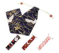 KAILIKETIY Folding Hand Fan Bags Cloth Material 4pcs Drawstring Pouches for Hand Fan Storage with Japanese Style Design, Easy to Store and Convenient to Use for Everyday Use