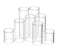 KAILIKETIY Glass Guitar Finger Slides 8pcs Set for Acoustic Guitar with Sturdy Smooth Glass Material and Variety in Size, Essential Guitarist Accessories for Enhanced Audio and Fingernail