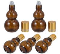 KAILIKETIY Glass Roller Bottles and Optimal Protection for Easy Application 5pcs 30ml with Steel Ball Refillable Perfume Bottles for Essential Oils Suitable for Travel and Party Use