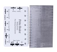 KAILIKETIY Guitar String Action Gauge Ruler Easy to Use 2pcs Stainless Steel and Measuring Tool for Electric Bass and Classical Guitar for Home and Performance Use