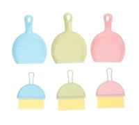 KAILIKETIY Hamster Cage Dust Remover and Guinea Pig Mini Broom Set 6 Pieces, Plastic Cleaning Brush with Dustpan for Small Animal Cage Hygiene, Pet Supplies for Small Pets