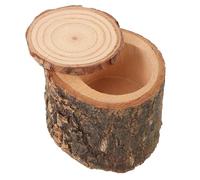 KAILIKETIY Hamster Wooden Food Bowl Small Lidded Feeder for Hedgehog Guinea Pig and Small Pets Easy to Clean Solid Wood Feeding Dish Suitable for Lizards Parrots and More