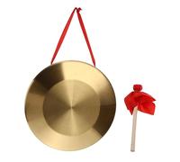 KAILIKETIY Hand Gong Chinese Gong Percussion Instrument with Hammer for Chinese Dramas Parade Shows Copper Steel Alloy Traditional Music Instrument with Pure Sound Effect and Ergonomic Handle
