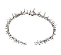 KAILIKETIY Handcrafted Gothic Thorn Crown Headband for Women Silver Spiky Hair Accessory for Halloween Cosplay Party Lightweight Costume Decoration for Gothic Queens and Dark Goddesses