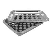 KAILIKETIY Holy Communion Tray Sturdy Serving Ware Secure Cup Placement Style Stainless Steel with 24 Hole Rectangular Design for Religious Occasions and Sacrament Cups for Church