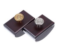 KAILIKETIY Ink Quick-Drying Tools Wooden Rocker Blotter, 2Pcs Desk Ink Blotter Comfortable to Hold for Calligraphy Writing Random Color