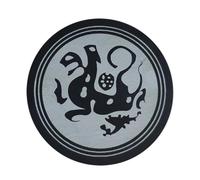 KAILIKETIY Inkstone with Lid Cover for Calligraphy and Sumi Painting, Natural Stone Material, Black Colour, Pattern Design, Suitable for Oriental Writing and Art Practice by Teachers