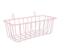 KAILIKETIY Iron Rabbit Hay Feeder Rack with Hanging Clips Pink Smooth Surface Convenient Small Animal Feeder for Bunny Cages