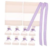 KAILIKETIY Lavender Sachet Bags 10pcs Set Cotton Mesh Drawstring Pouches for DIY Scented Storage for Wardrobe Fresheners and Home Fragrance