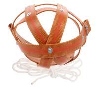 KAILIKETIY Leather Horse Muzzle with Nylon Strap Breathable Lightweight Grazing Mouth Mask for Horses and Cattle Biting Farm Animal Muzzles Medium