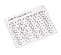 KAILIKETIY Magnetic Kitchen Conversion Chart for Refrigerator Made of Stainless Steel with Fluid Ounce, Tablespoon, Teaspoon Measurement Guide and Hanging Hole for Home Cooking