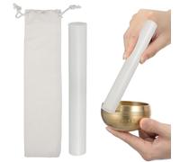 KAILIKETIY Meditation Sound Bowl Acrylic Mallet Stick with Rubber Striker and Bundle Pocket for Yoga Practice