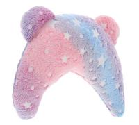KAILIKETIY Medium U-shaped Pet Neck Pillow for Cats and Puppies, Half-moon Calming Cushion with Glow-in-the-dark Star Pattern, Comfortable Sleep Support for Small to Large Dogs and Kittens