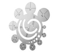 KAILIKETIY Metal Leather Making Template with Accurate Scale Markings, Versatile Cutting Leather Template Tool for DIY Leathercraft Projects and Sewing The Curve