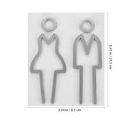 KAILIKETIY Metal Toilet Sign Elegant Hollow Restroom Door Plaque for Men Women Decorative Identification Plate for Hotel Restaurant Office and Coffee Shop