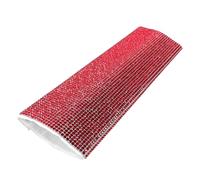 KAILIKETIY Microphone Glitter Sleeve Rhinestone Handle Cover for Cordless Handheld Microphone, Red Decorative Mic Protector Suitable for Karaoke Party and Singer Use